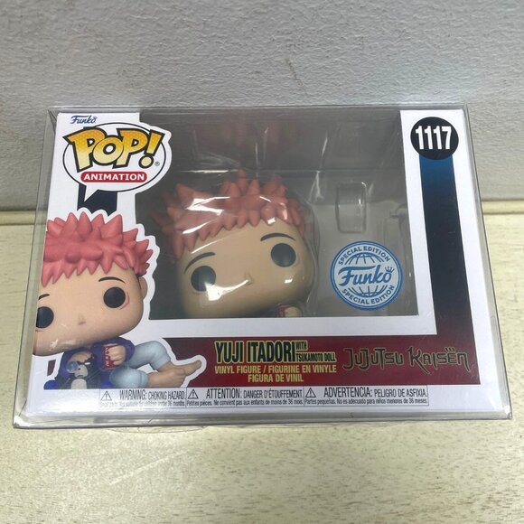 NIB Funko Pop Animation Jujutsu Kaisen - Yuji Itadori with Tsukamoto Doll #1117 - Picture 4 of 10